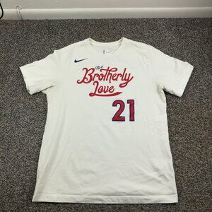 Joel Embiid T-Shirt Jersey Philadelphia 76ers Nike City Edition Mens Medium